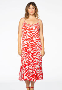 Dress spaghetti ZEBRA - red - #1