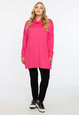 Pullover wide high neck - pink - #2