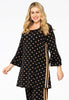 Tunic wide bottom DOTS - black 