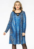 Dress A-line SNAKE - blue - #1