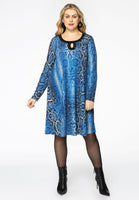 Dress A-line SNAKE - blue - #2