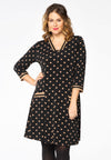 Tunic striped trim DOTS - black 