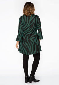 Tunic wide bottom ZEBRA - green - #3