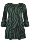Tunic wide bottom ZEBRA - green - #4