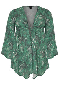 Blouse pointy SNAKE - green - #4