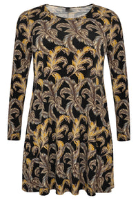 Tunic wide bottom PLUME - black - #4