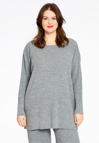 Pullover wide rib LOUNGE - grey - #1