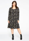 Dress frilled bottom DAISY - black