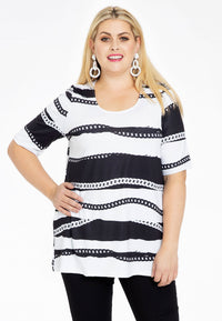 Tunic A-line CHAINS - black - #1