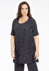 Tunic wide bottom SPRINKLE - black - #1