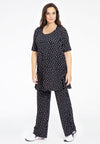 Tunic wide bottom SPRINKLE - black