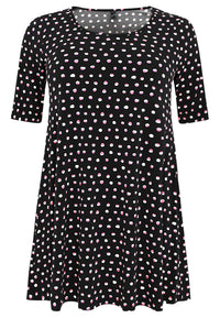 Tunic wide bottom SPRINKLE - black - #4