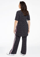 Tunic wide bottom SPRINKLE stripe - black  - #3