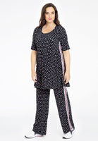 Tunic wide bottom SPRINKLE stripe - black  - #2