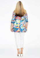 Tunic flare FLORAL - blue - #3