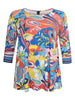 Tunic flare FLORAL - blue - #4