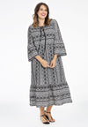 Dress ruffled sleeve BATISTE - white