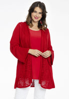 Cardigan short AJOUR - red  - #1