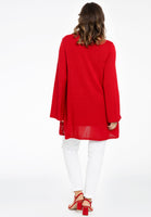  Cardigan long AJOUR - red  - #3