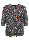 Blouse FLOWER RAIN - black - #4