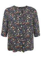 Blouse FLOWER RAIN - black  - #4