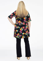 Tunic wide bottom BLOOMY - black  - #3