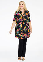 Tunic wide bottom BLOOMY - black  - #2