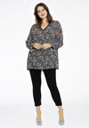 Tunic FLOWER RAIN - black