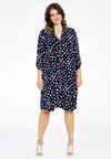 Dress grandad collar MILOU - blue