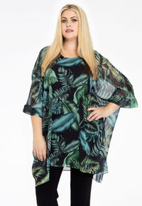 Tunic square TROPICOOL - black - #1
