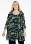 Tunic wide bottom TROPICOOL - black 