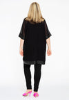 Tunic wide mousse / fake leather - black - #3