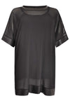 Tunic wide mousse / fake leather - black - #4