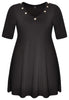 Tunic wide bottom big studs DOLCE - black - #4