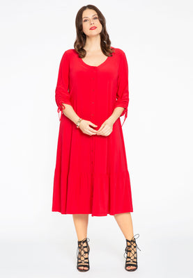 Dress frill long DOLCE - red  - #2