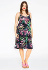 Spaghetti dress TROPIC DOTS - blue