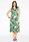 Midi-dress v-neck PARROT - ecru
