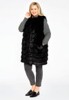 Waistcoat fake fur - black