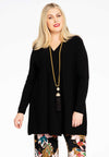 Pullover A-line pleat - black