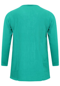 Pullover A-line pleat - green - #4