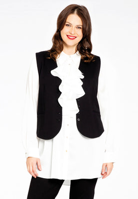 Blouse with ruffles - white  - #1