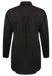 Blouse with ruffles - black - #4