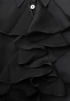 Blouse with ruffles - black - #5