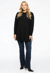 Tunic flare boat neck BUBLÉ - black