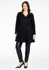 Tunic wide bottom PINSTRIPE - black
