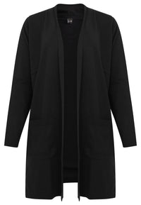 Cardigan with pockets - black - #4