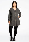 Cardigan with buttons RIB - grey