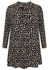 Tunic wide bottom waterfall STONES - black - #4