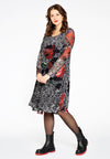 Dress A-line PAINTED - black