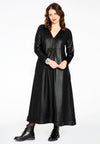 Dress V-neck SHINE - black